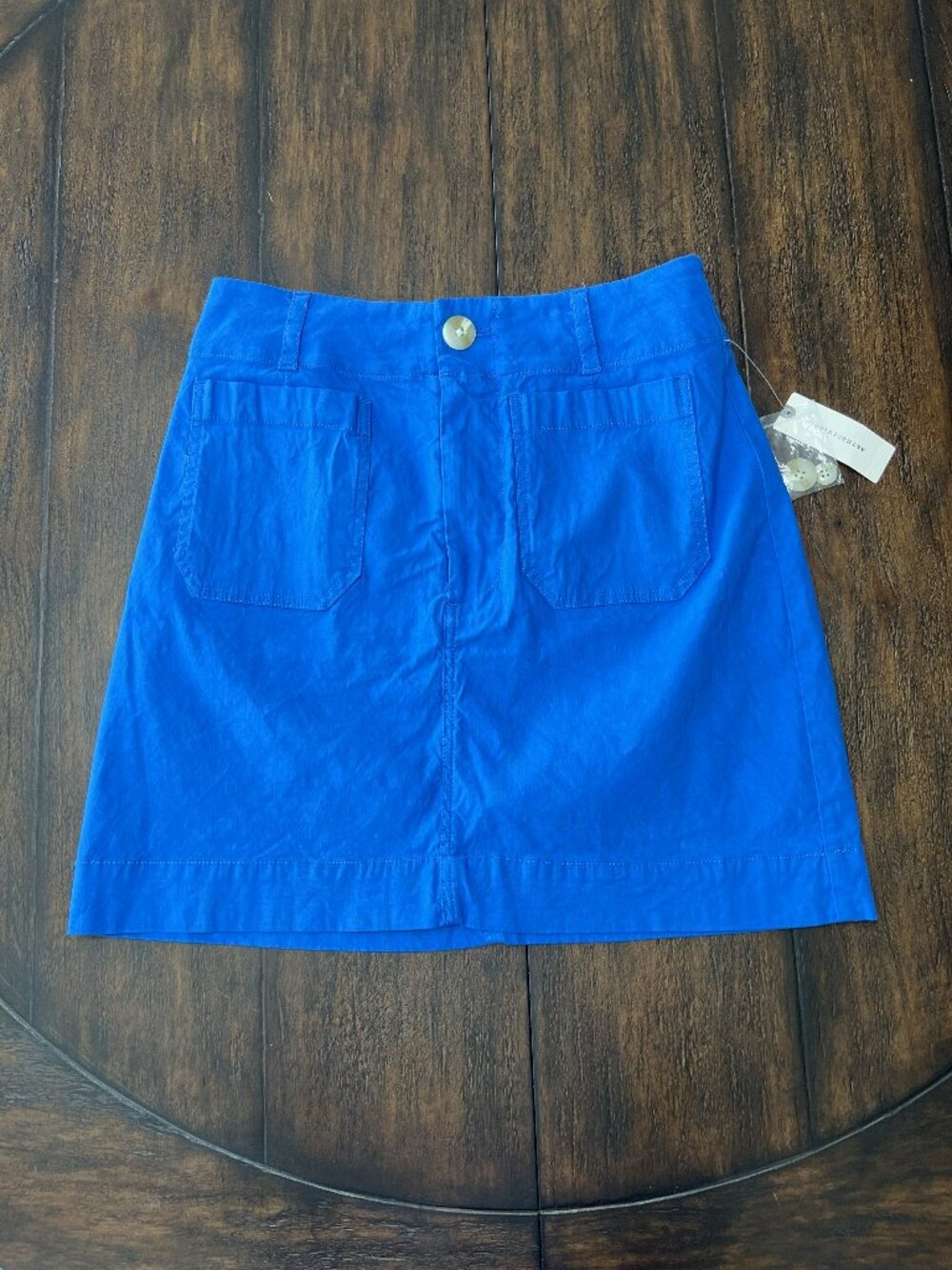 Maeve NWT Short Pencil Skirt The Colette Royal Blue High Rise Linen Blend Small